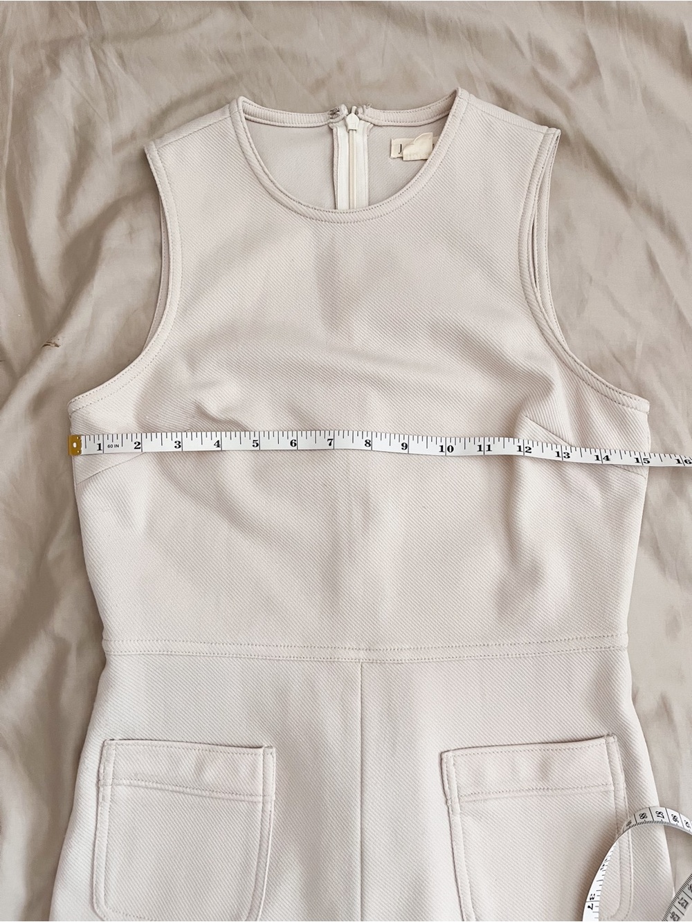 J.Crew Cream Colored Dress with Pockets - Picture 8 of 11